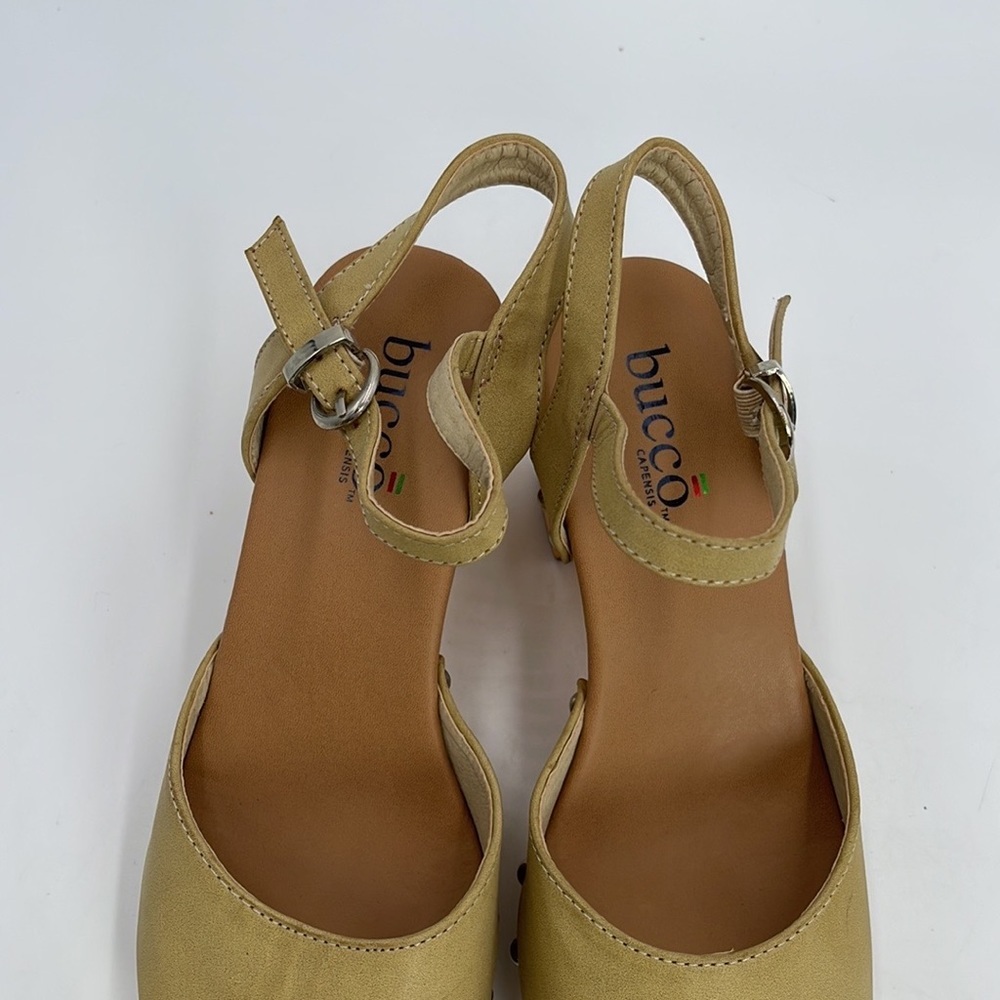 Bucco Shidene Sandal Wood Heels - Picture 2 of 10